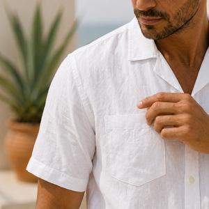 Camisa Casual de Lino para Hombre, 100% Lino Natural – Camisa de Vestir Ligera y Suave para Verano - Product Image 4