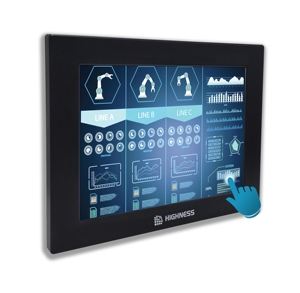 Écran industriel 12,1 pouces avec interface multipoint capacitif projeté pour DVI VGA LED, boîtier métallique, moniteur VESA, garantie 1 an - Product Image 1