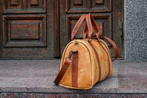 Bolsa de Viaje de Cuero Genuino, Estilo Vintage, para Fin de Semana, para Hombre y Mujer, Gran Capacidad, Ligera, Portátil, Premium, al por Mayor - Product Image 4