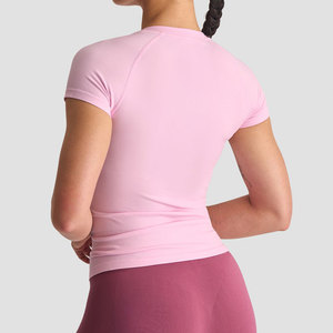Camiseta Deportiva de Yoga para Mujer, Elástica, Transpirable, Ajustada, para Gimnasio y Running, de Verano - Product Image 2
