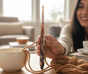 Multi Color Resin <b>Crochet</b> Hooks Smooth Polished Surface Comfortable Hold Knitting Tools <b>Set</b> for Beginners - Product Image 1