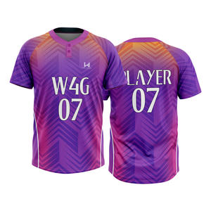 Maillot de baseball universitaire personnalisé W4G unisexe de haute qualité imprimé par sublimation, respirant, en polyester, antibactérien, grande taille - Product Image 3