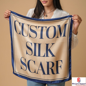 Custom Printed Silk Feel Square Hijab Scarf <b>Head</b> <b>Wrap</b> Shawl OEM ODM Textile Manufacturer Custom Fabric Export Europe Israel - Product Image 5