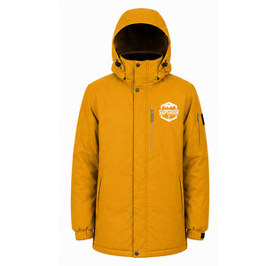 Parka pour homme avec logo personnalisé, extérieur résistant à l'eau, isolation thermique épaisse et poignets élastiques - Product Image 1