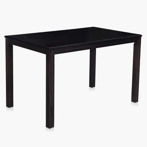 Ensemble de table à manger au design minimaliste moderne, finition noire, table à manger rectangulaire en bois minimaliste - Product Image 4