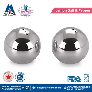 Juego de Salero y Pimentero de Acero Inoxidable con Acabado Cromado de Lujo, Ecológico, Certificado Lfgb, Apto para Contacto con Alimentos - Product Image 2