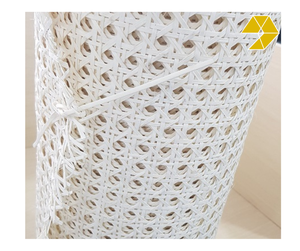 หวายพลาสติก PE สีขาว หวายพลาสติก PE รูปหกเหลี่ยม วัสดุหวายสานมือ หวายพลาสติกสีขาว หวายสานสีขาว - Product Image 1