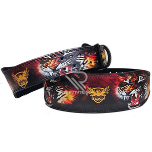 Ceinture de musculation en cuir pleine fleur robuste avec boucle à levier réglable, soutien dorsal pour entraînement en salle de sport, fabricant OEM ODM - Product Image 4