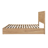 Lit plateforme minimaliste en bois massif le plus vendu avec 2 tiroirs, taille personnalisée, style doux, mobilier de chambre et d'hôtel