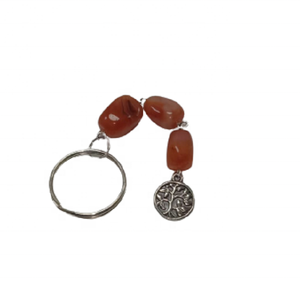 Porte-clé arbre de vie en pierre naturelle, pierre de cornaline rouge, porte-clé de guérison en cristal, grossiste de guérison - Product Image 4