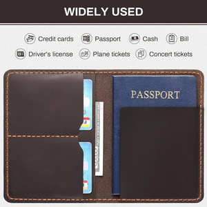Porta Pasaportes de Cuero Genuino, Diseño Minimalista con Recorte del Logotipo de Apple, para Documentos de Viaje - Product Image 5