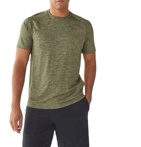 Chemise unie à manches courtes et col ras du cou, en coton léger et respirant de meilleure qualité, coupe régulière imprimée à séchage rapide - Product Image 1