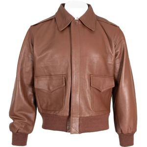 High Quality Vintage Style WW2 US <b>Pilot</b> Genuine Sheep Leather Bomber <b>Jacket</b> Soft & Shiny Sheepskin Coat for Men - Product Image 1