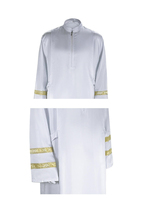 Vêtement de clergé sur mesure à manches longues en polyester brodé, style européen, tissu de haute qualité, toutes saisons, vente en gros