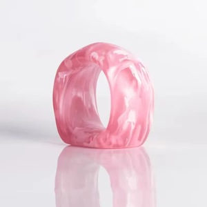 Modern Blue <b>Resin</b> Round Napkin <b>Rings</b> for Wedding Party Table Decor - Product Image 6