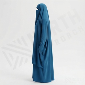 Abaya Larga hasta el Suelo para Mujeres Musulmanas, Manga Larga, Transpirable, Vestido Modesto, Moda Islámica, Venta al por Mayor para Minoristas - Product Image 3