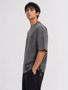 T-shirts délavés à l'acide pour hommes, nouvelle collection 2026, tendance, 100% coton, séchage rapide, respirants, faible MOQ, qualité supérieure - Product Image 3