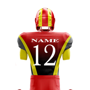 Vente en gros de nouveaux uniformes de football américain personnalisés pour hommes, service OEM, 100% polyester, séchage rapide, coupe ajustée, 260g, Lamar Jackson - Product Image 4
