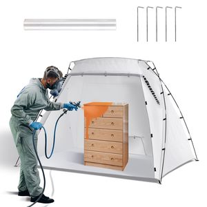 Cabina di Verniciatura Portatile Pop-Up con Tenda per Verniciatura a Spruzzo di Grandi Dimensioni, Rete a Maglie Integrate nel Pavimento per Hobby Fai-da-Te e Stazione di Verniciatura Mobili - Product Image 4