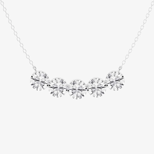 Collar de Arco Elegante con Diamantes, Joyería Fina Moderna y Minimalista, Regalo para Mujer - Product Image 1