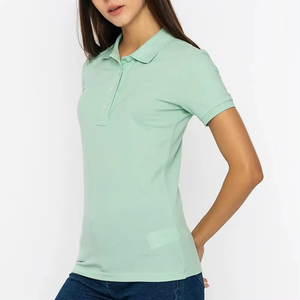 Camiseta Polo para Mujer en Oferta, Camiseta Polo Casual de Golf, Camiseta de Algodón y Poliéster para Uso Diario, Logotipo Personalizado OEM - Product Image 2