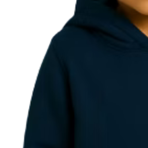 Sweat à capuche brodé bleu marine pour garçon, pull décontracté à manches longues, streetwear quotidien, vêtement confortable pour un style de vie actif - Product Image 2