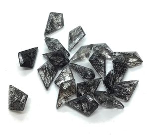 Piedra Preciosa de Cuarzo Rutilado Negro Natural de Calidad Premium, 7x14 mm, Forma de Cometa, Facetada, con Inclusión de Aguja, Venta al Por Mayor de Gemas Europeas - Product Image 2