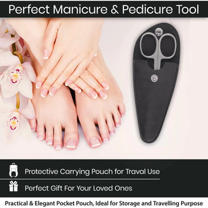 Tijeras de Manicura Profesionales de Acero Inoxidable Alemán de 3.5 Pulgadas con Punta Extra Fina y Cuchilla Afilada para Uso en Casa o Salón, Tijeras para Cutículas - Product Image 4