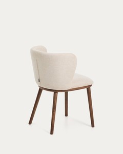 Contemporary Teak Wood <b>Dining</b> <b>Chair</b> with Curved Armrest Design – Comfortable Upholstered <b>Chair</b> for <b>Dining</b>, Cafe & Hospitality - Product Image 5