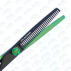 กรรไกรตัดขนอัญมณีสีเขียว5.5นิ้ว30ซี่ฟันเครื่องมือความงามกรรไกรตัดผม - Product Image 6