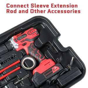 Set di Attrezzi per Casa da 599 Pezzi, Trapano Elettrico Senza Fili 21V Max, Kit per Riparazioni Auto e Meccanica con Cassetta Portautensili e Bussole - Product Image 4