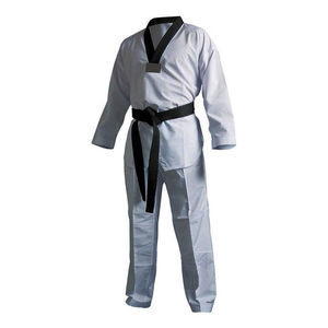 Uniforme de Taekwondo Dobok para Adultos Unisex de Algodón y Poliéster con Logotipo Personalizado y Cinturón de Artes Marciales Elástico - Product Image 2