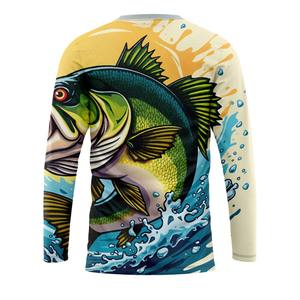 Best Arrival UPF 50 <b>Long</b> <b>Sleeve</b> Custom Men's Fishing Shirts Quick Dry Breathable OEM Service Comfortable Light Weight <b>Low</b> MOQ - Product Image 2