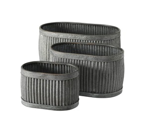 Elegante Macetero de Hierro con Acabado Metálico Moderno para Decoración de Interiores, Sala de Estar y Jardín de Balcón - Product Image 1