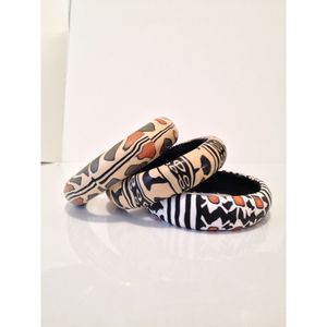 Handmade Ethnic Jewelry Collection for Women Colorful Traditional Wooden Bangles Painted Bamboo and Wood <b>Crafts</b> - Product Image 3