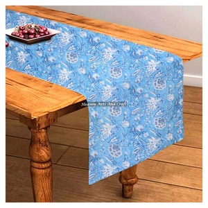 100% algodón multicolor moderno Jaipur bloque de mano impreso camino de mesa Floral impreso mantel de algodón para bodas fiestas - Product Image 2
