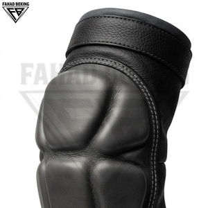 Genouillères durables, neuves, OEM ODM, en cuir véritable, avec absorption des chocs, protection unisexe, toutes saisons, fermeture à scratch - Product Image 5