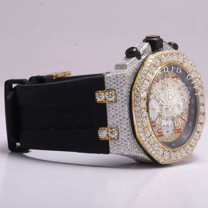 Montre de luxe pour homme en argent et quartz avec mouvement ETA, résistance à l'eau 10m, bracelet en silicone noir, cadran en cristal saphir 28mm - Product Image 6