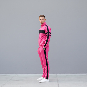 Survêtement en velours pour homme, style streetwear, prix de gros abordable, qualité supérieure, color block, respirant, pour l'automne - Product Image 2