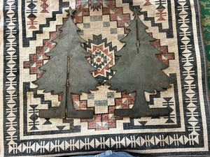 Slide-Together Metal Christmas <b>Tree</b> – Rustic Steel Holiday Decor - Product Image 2