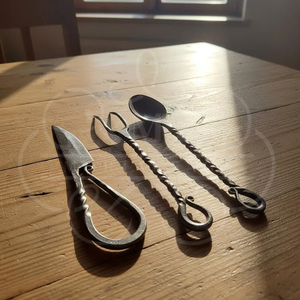 Ensemble de couverts de camping en métal à poignée torsadée, couteau, cuillère, fourchette, outils de cuisine en plein air, 3 pièces, toutes saisons - Product Image 6