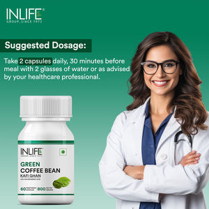 Extrait de grains de café vert 800 mg en capsules, 50% d'acide chlorogénique, 60 capsules végétariennes, flacon - Product Image 2