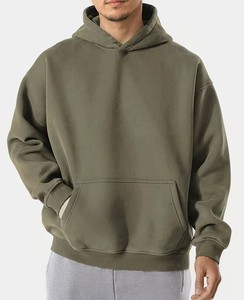 Sweat à capuche pour homme en polaire 400g, chaud pour l'hiver, style formel et décontracté, couleur unie, avec poche, teinture unie, service OEM du Bangladesh. - Product Image 1