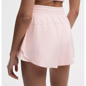 Shorts de course légers pour femmes avec logo personnalisé du fabricant OEM, séchage rapide, 3 pouces, tissés, avec sous-vêtement intégré - Product Image 6