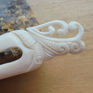 Épingle à cheveux en os de buffle |   Bâtonnet à cheveux sculpté durable pour chignon et coiffure relevée - Product Image 5