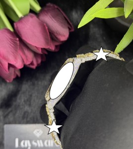 Montre de luxe pour homme en acier inoxydable, style hip-hop, avec cristaux et diamants moissanite, cadeau idéal - Product Image 5