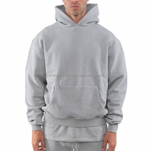 Sweats à capuche personnalisés pour hommes, 100% coton, poids lourd, qualité de luxe, impression en relief, sweats à capuche surdimensionnés de style streetwear pour hommes - Product Image 4