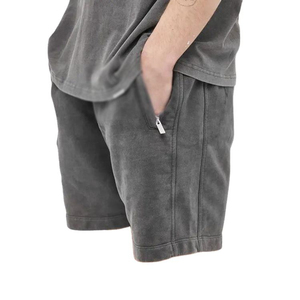 Summer Vintage Acid Wash Mens Heavyweight Canvas <b>Shorts</b> 100% Cotton Quick Dry Drawstring Closure Mid Waist Streetwear Solid - Product Image 4