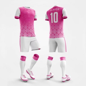 Uniforme de football d'équipe personnalisé 100% polyester, col en V, manches courtes, taille plus, logo imprimé numérique sur le devant/le dos, tissu 360g - Product Image 4