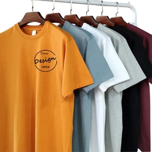 T-shirt décontracté en maille pour homme, col rond, manches courtes, impression personnalisée, 100 % coton, coupe classique, multicolore, respirant, séchage rapide - Product Image 3